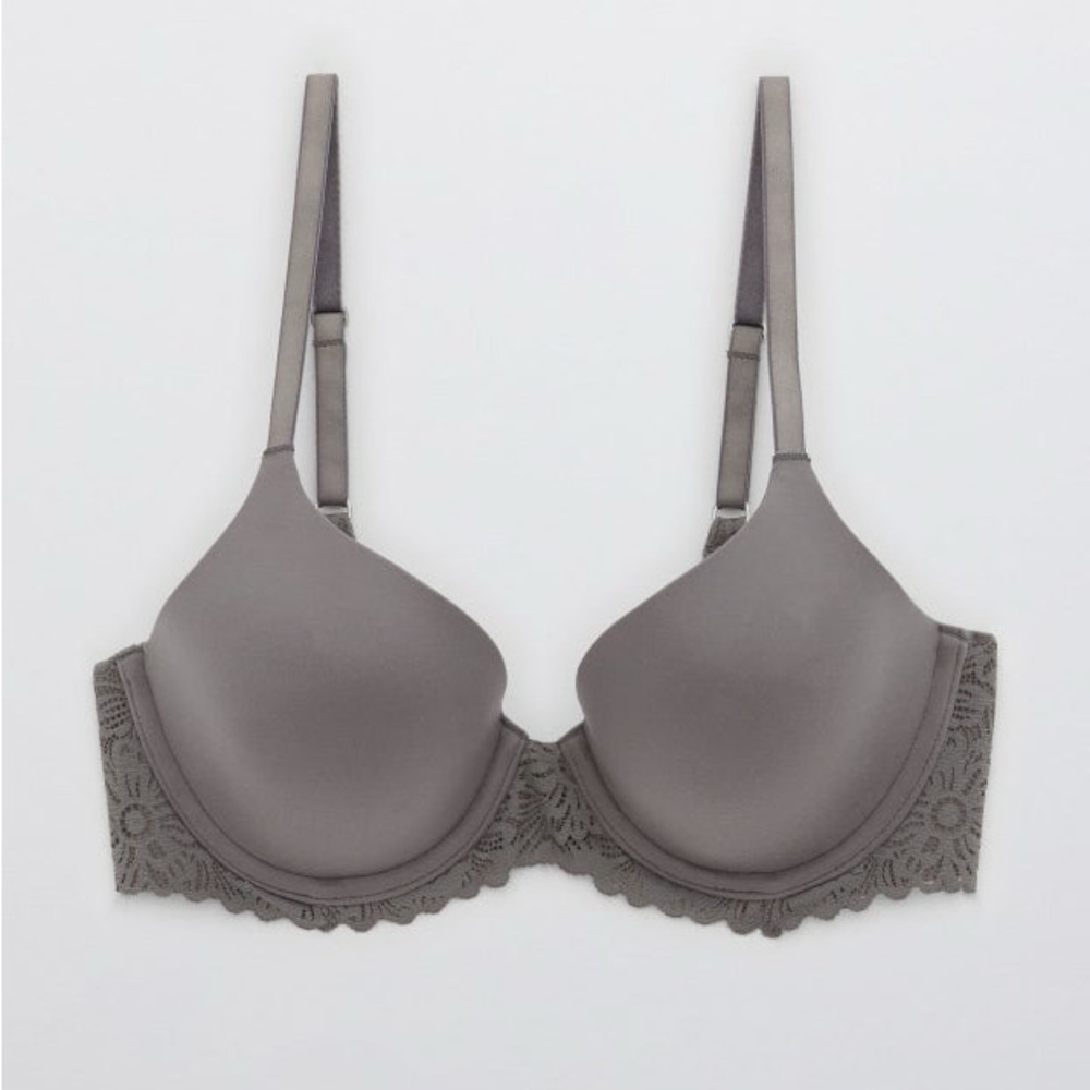 AERIE REAL SUNNIE FULL COVERAGE LIGHTLY LINED BLOSSOM LACE BRA